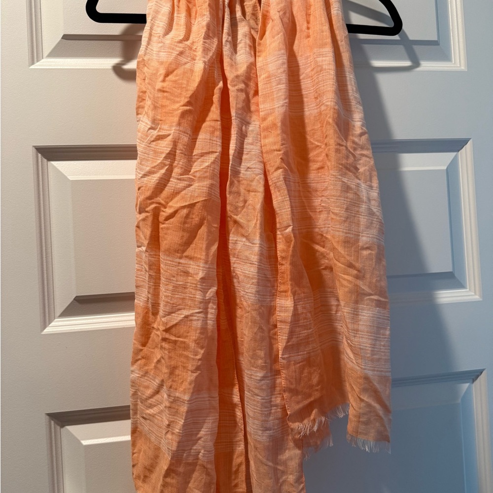 Orange and White Scarf